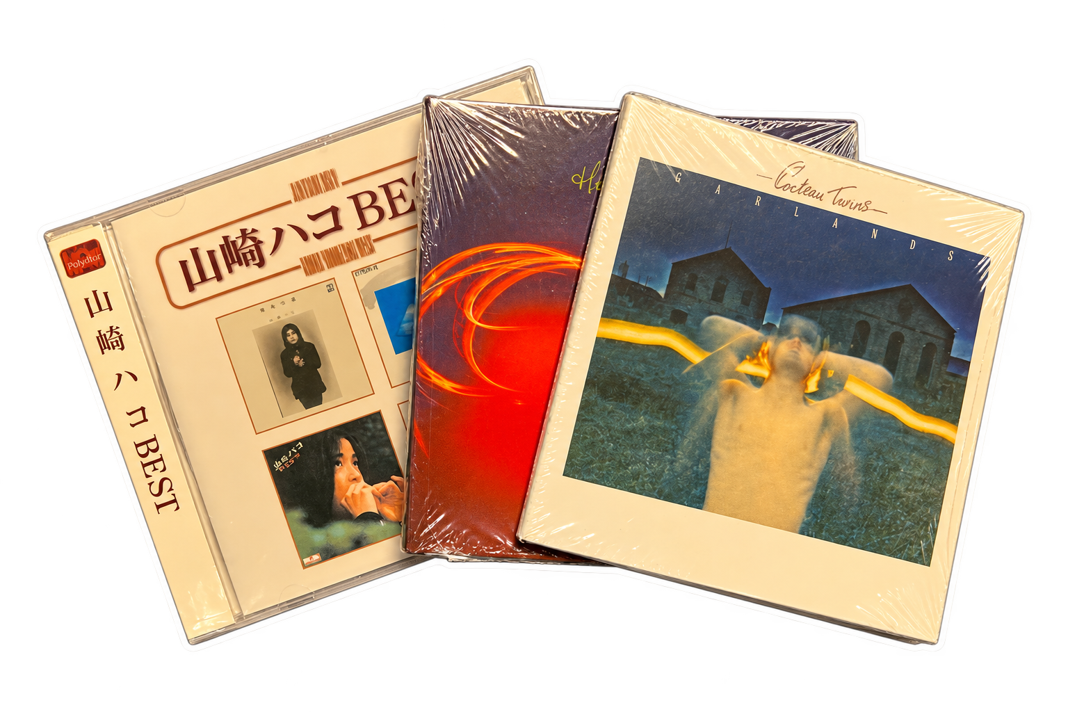 Three music albums together