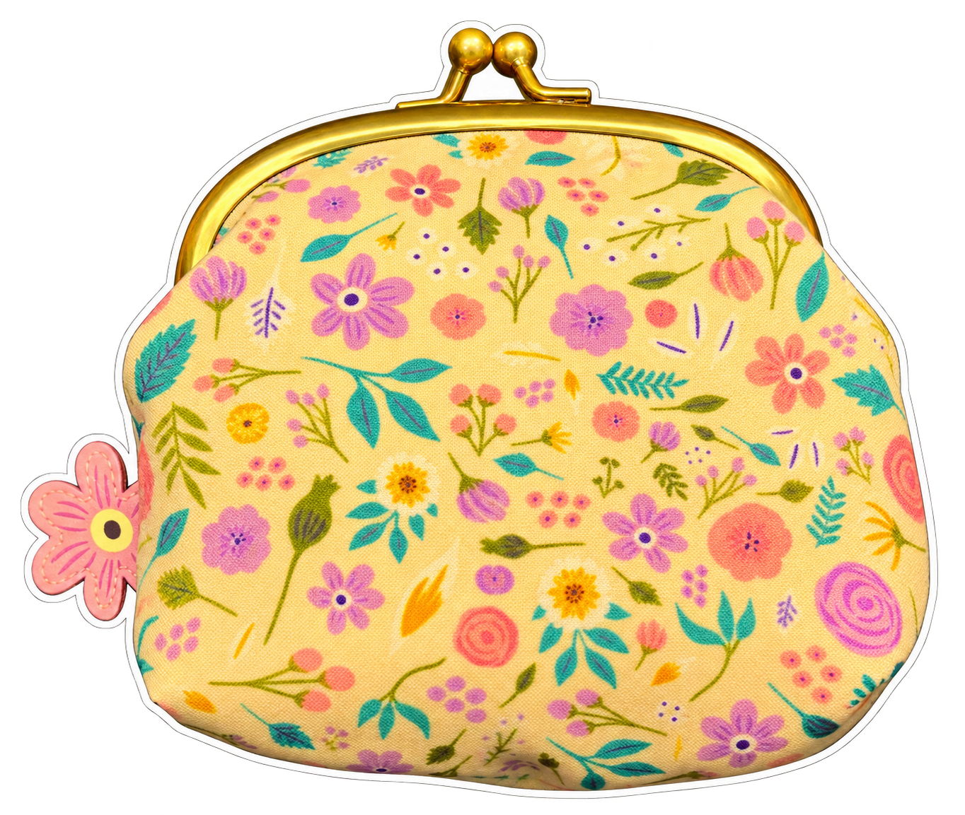 A small floral Snoopy bag