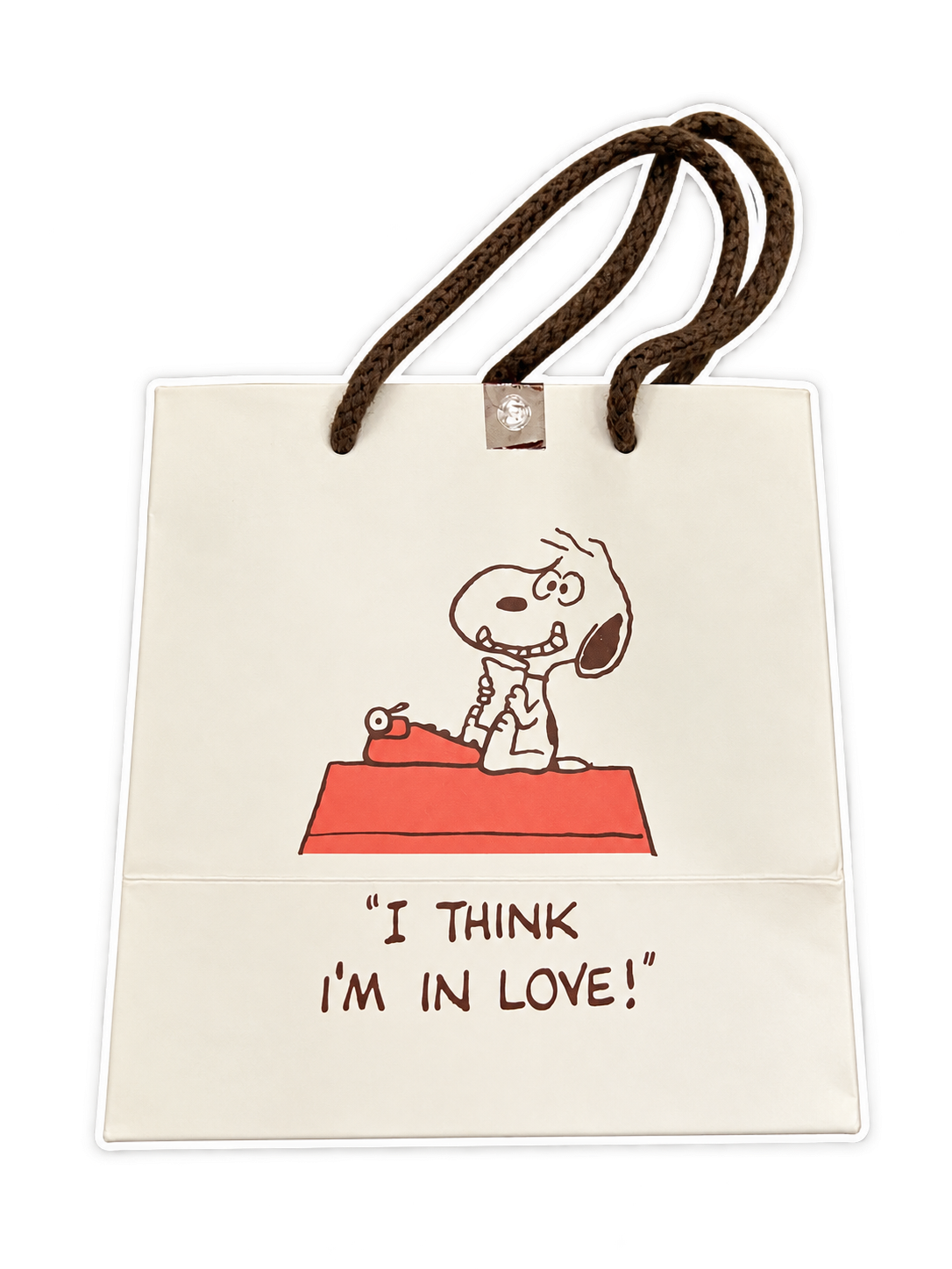 Snoopy gift bag with a chocolate box inside